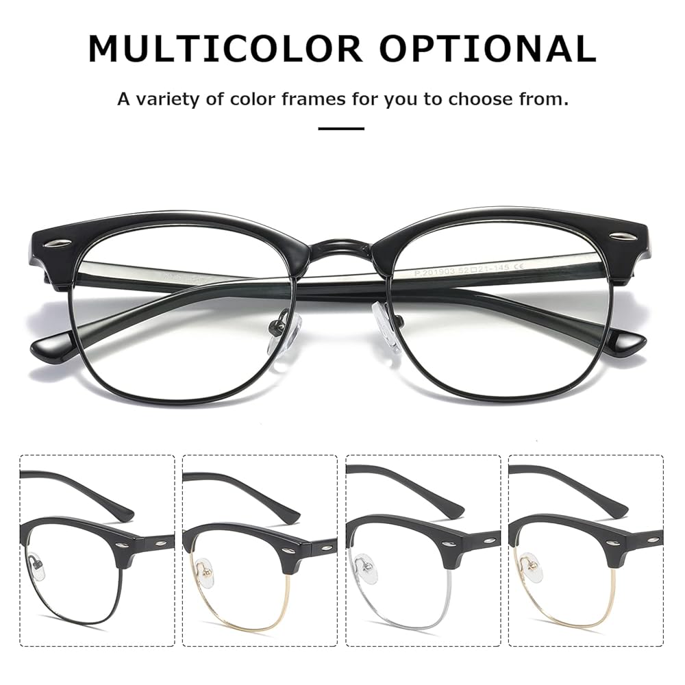 Amazon.com: kimorn Blue Light Blocking Glasses Semi Rimless