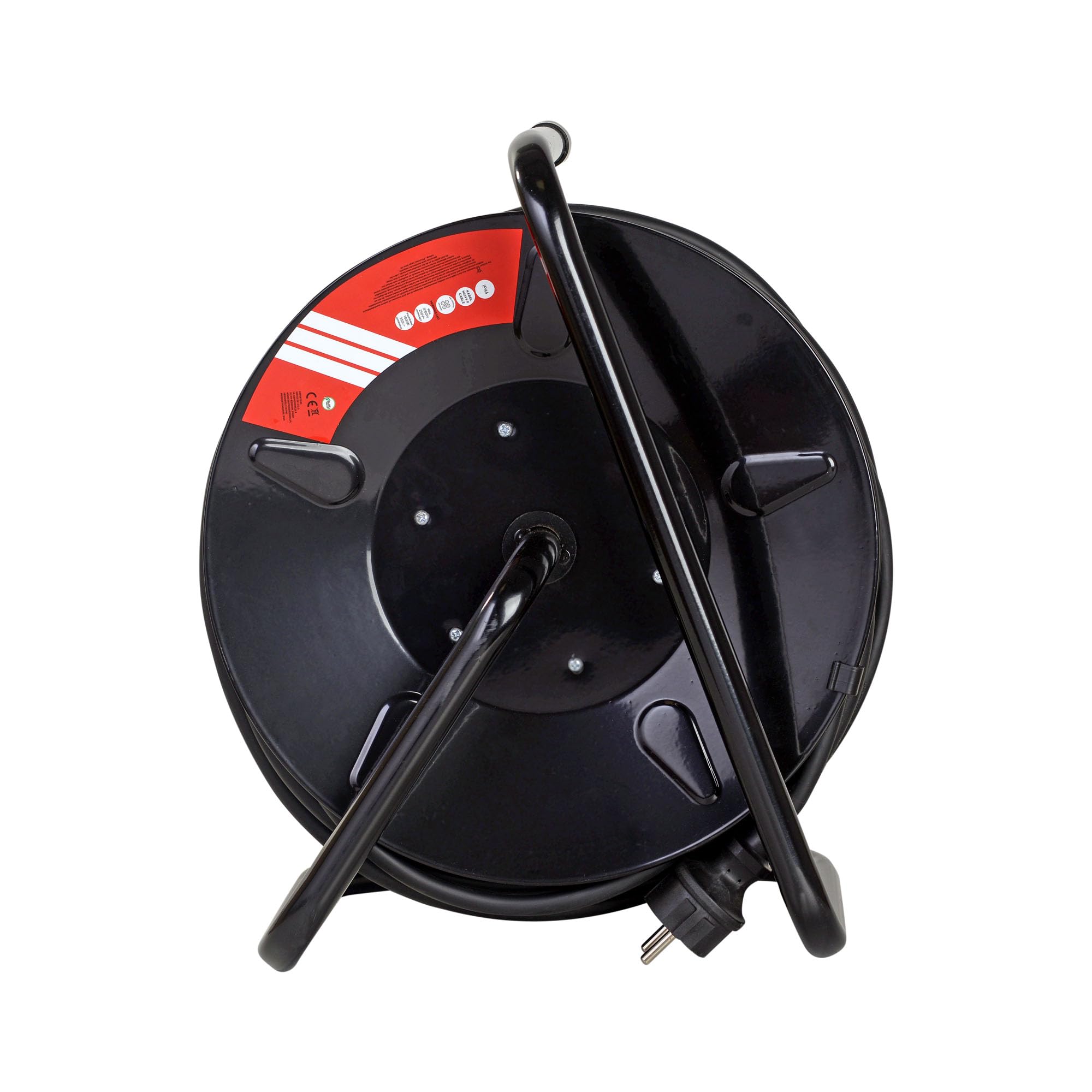VERTEX Cable Alargador En Carrete PB50METAL,IP44,Conexión A Tierra SCHUKO 4 Tomas,Cable Duradero,Tiene Fusible Térmico,Para Uso Interior Y Exterior,flexibles