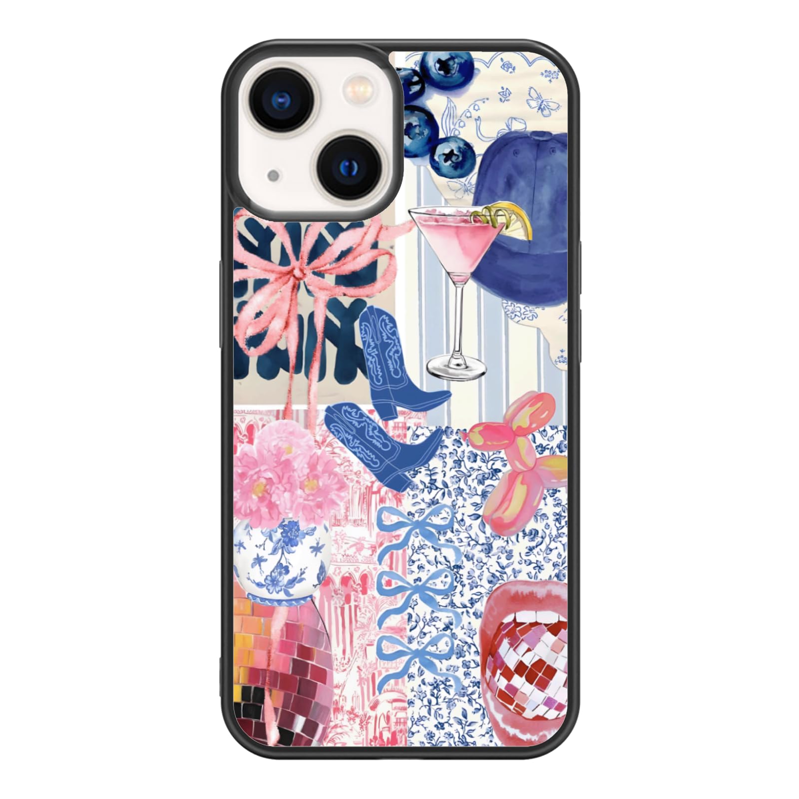 Axulimin Cute Trendy Collage Aesthetic Phone Case for iPhone 17 16 15 14 13 12 11 8 7 XR X XS Pro Max Plus Mini SE Case for Teen Girls Women Kids