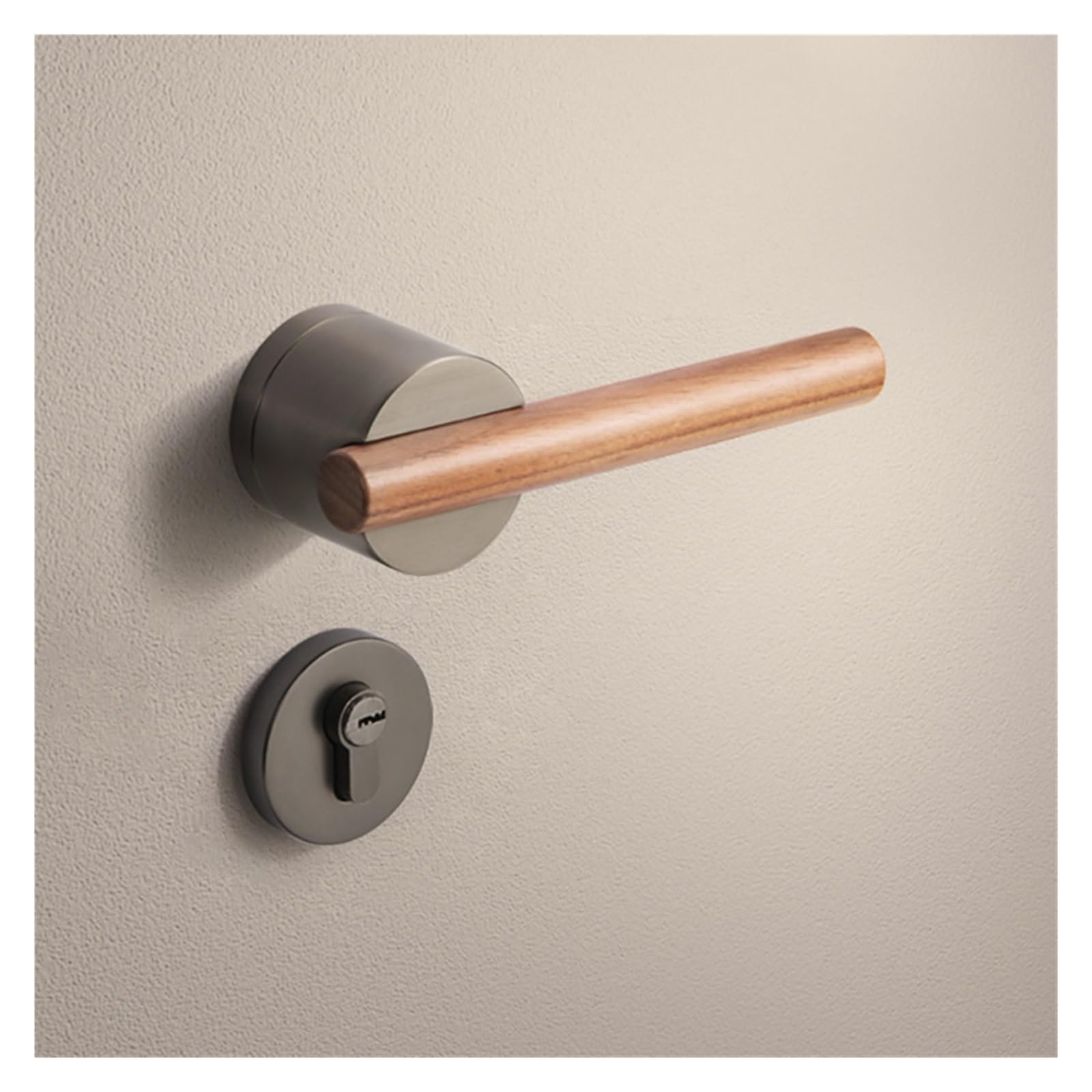 Chiński styl, magnetyczny, cichy, lite drewno, dzielony zamek | Sypialnia chiński styl magnetyczny cichy uchwyt z litego drewna (Black and Gray Magnetic Suction)