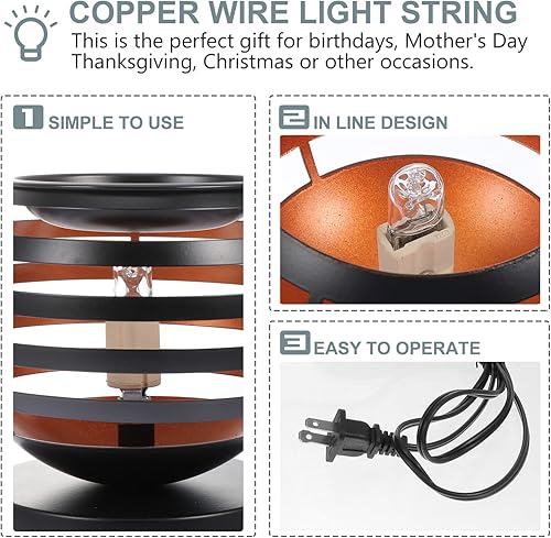 Miniatura 7 de Uonlytech Herramienta de fusión de cera de vidrio Lámpara de escritorio Aroma Luz Calentador de Vela Lámpara Elegante Diseño Presente
