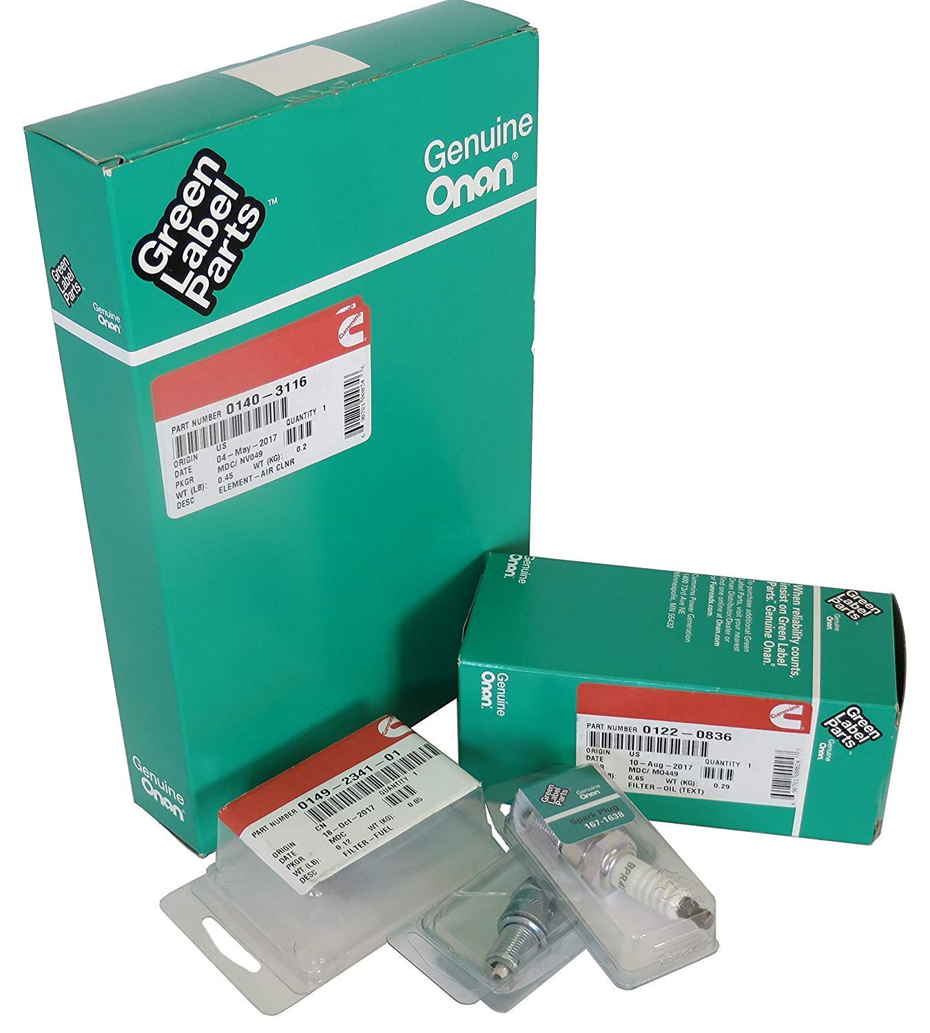 Tune Up Kit for Onan RV Generators 5500 and 7000, HGJAA, HGJAB, and HGJAC