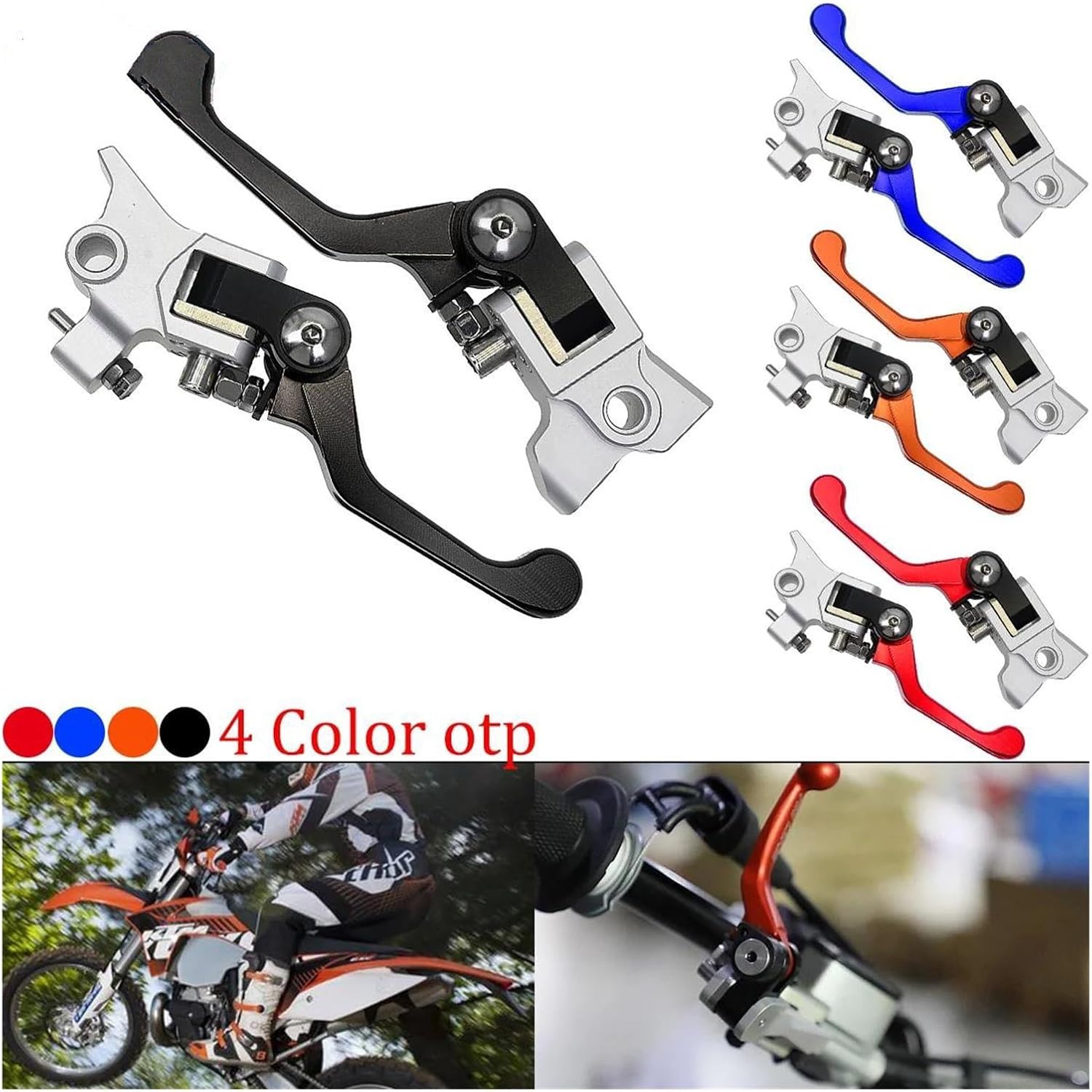 For KTM SX SXF XC XCF XCW XCFW 125cc-500cc Husqvarna TE TC FE Universal 2014-2024 Motorcycle CNC Handles Clutch Brake Lever(Orange set)