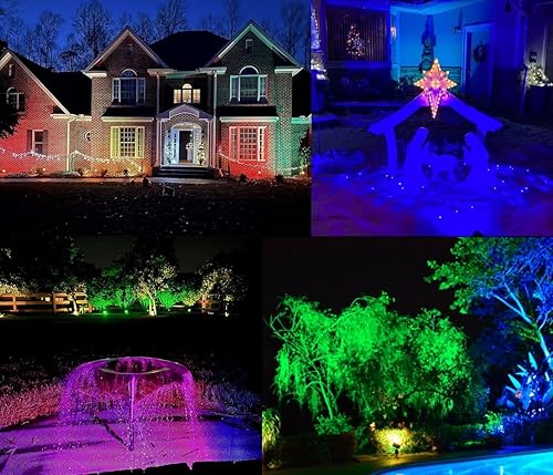 Miniatura 5 de Foco LED de color para paisaje al aire libre, luces remotas impermeables para patio, árbol, casa, Halloween, Navidad, 120 V