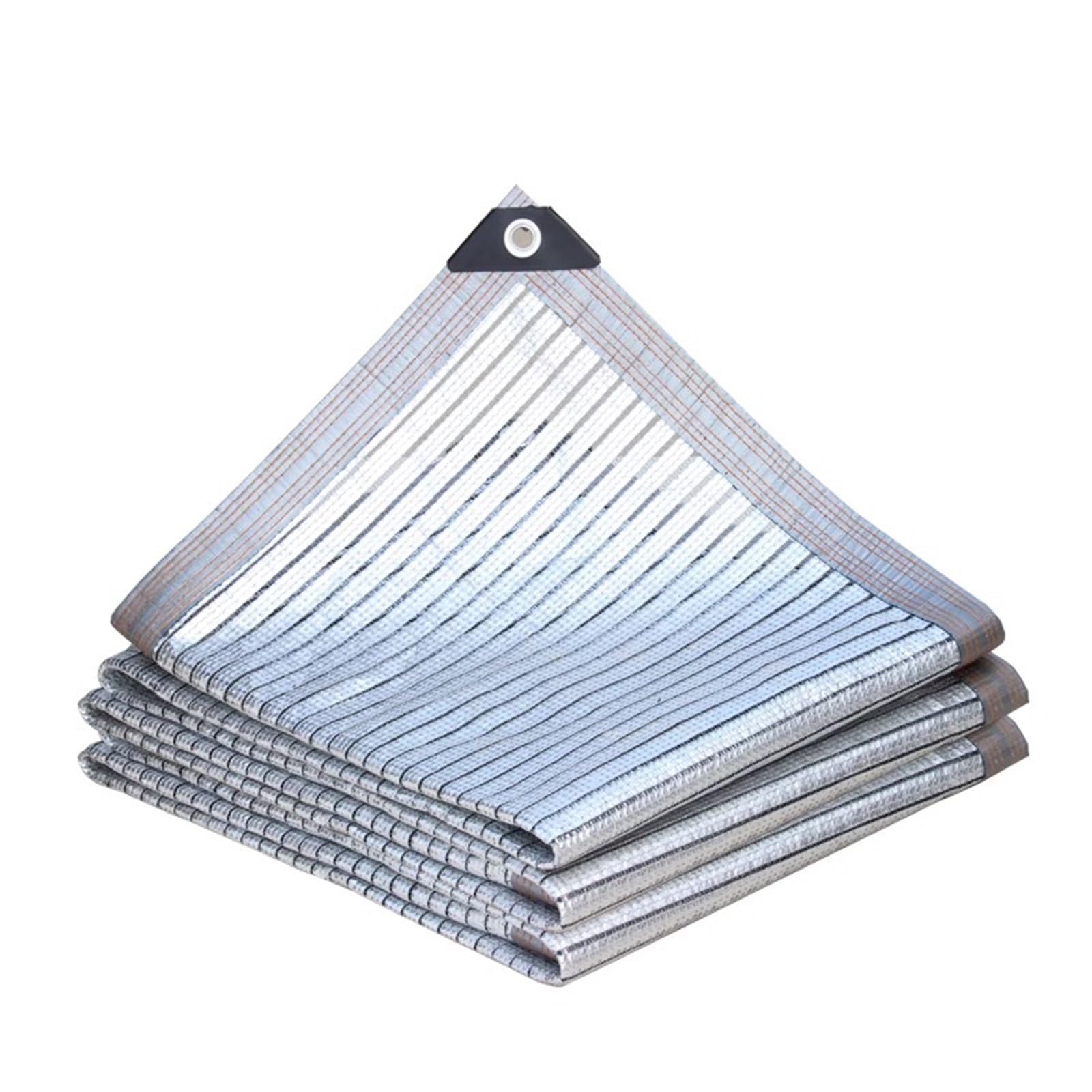 Bâche réfléchissante 70% aluminium, toile anti-chaleur avec œillets