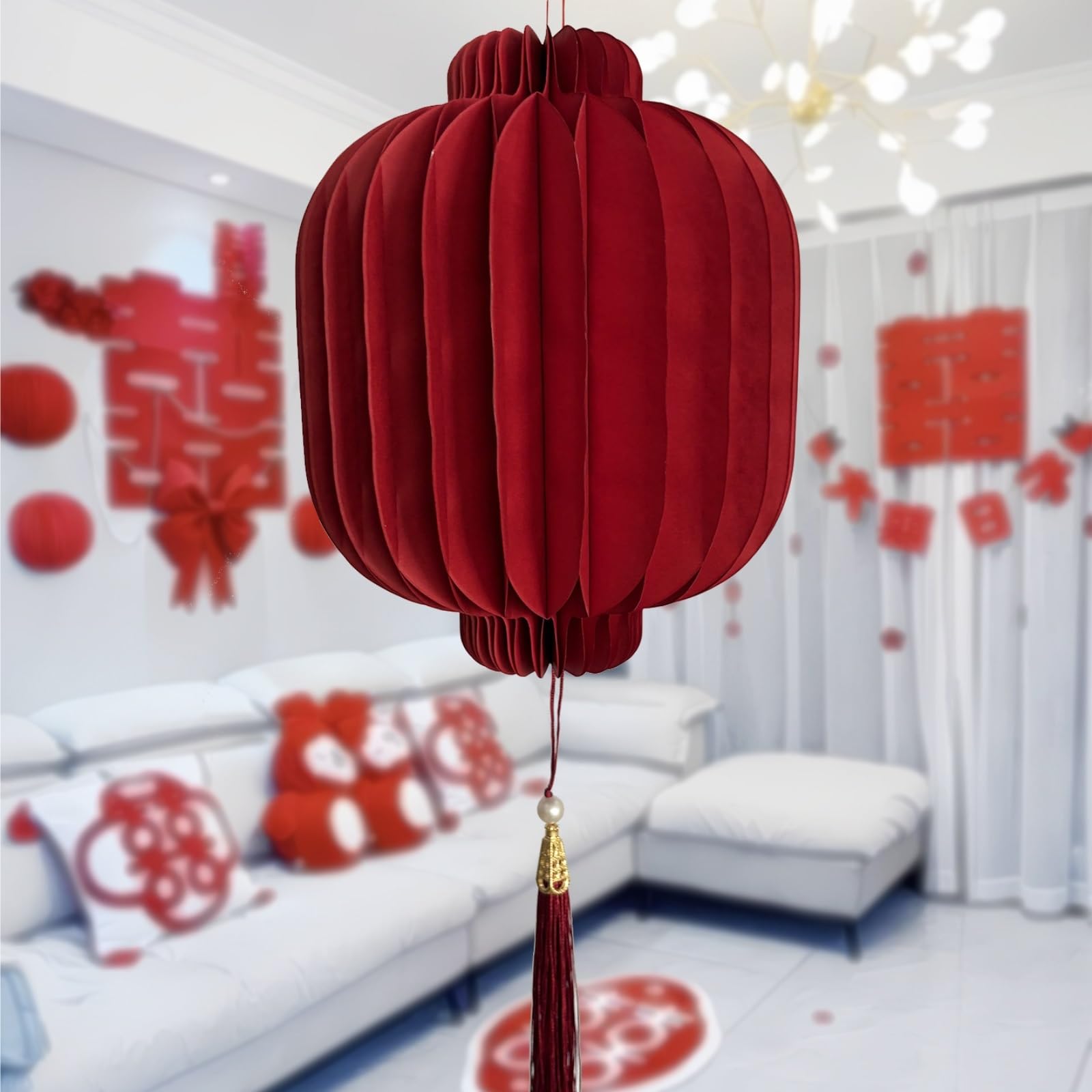 lampada a olio, Lanterne in feltro a forma di melone invernale Decorazione cinese