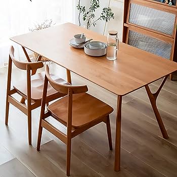 Solid Wood Long Table Modern Minimalist Dining Table Kitchen