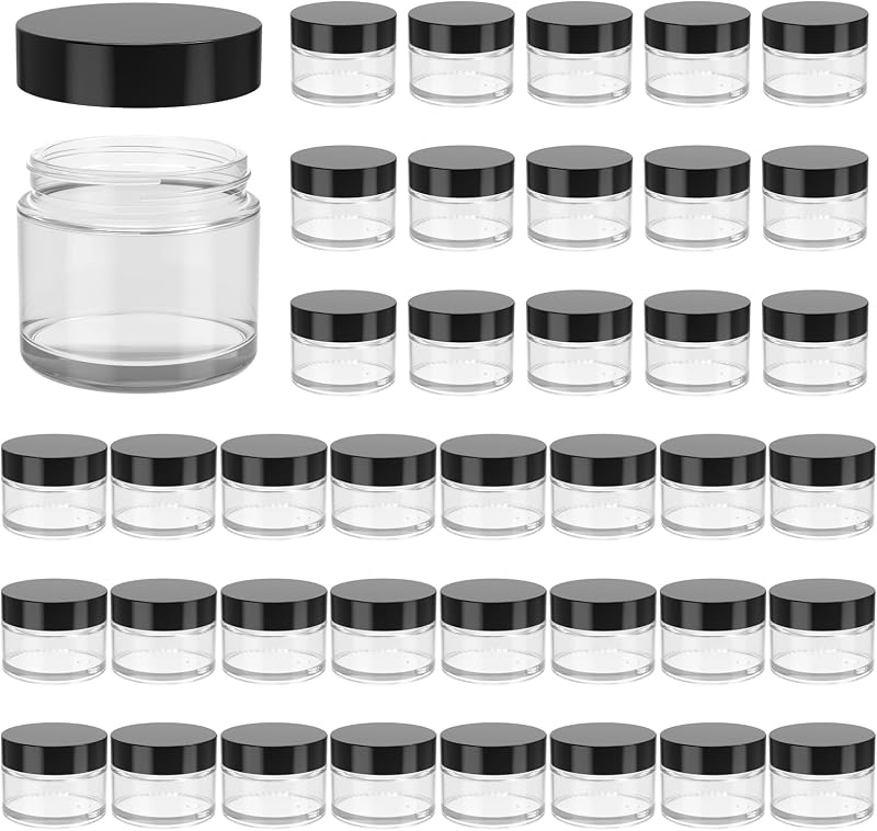 11 Hoa Kinh Frascos de Vidro Transparente com Tampa de Rosca, Pacote com 40