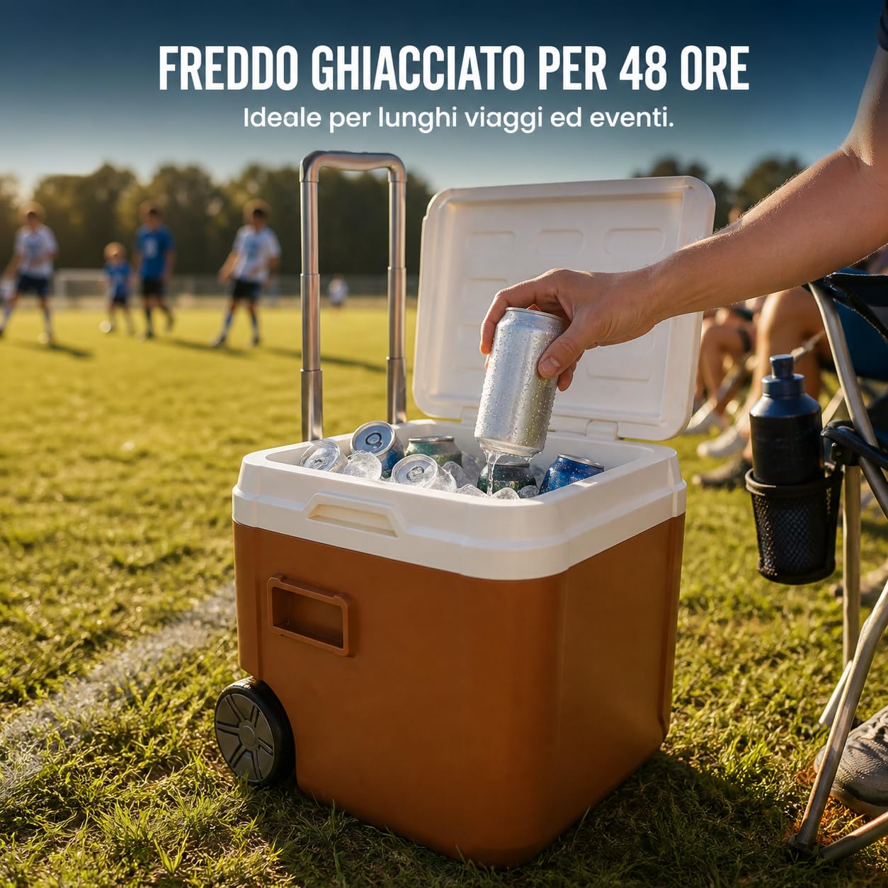 Borsa Frigo Rigida 52 Litri, Bianco e grigio