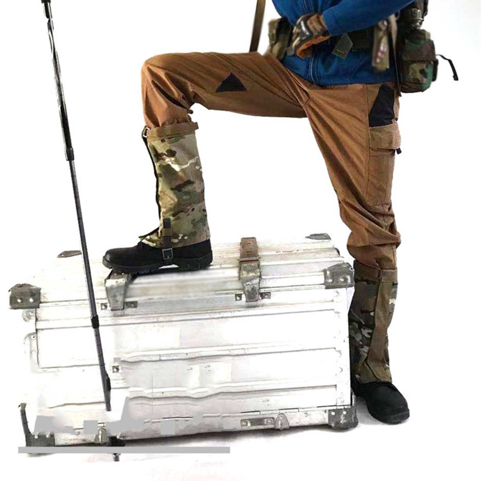 Guêtres de Jambe, guêtres de Raquettes à Neige résistantes à l'usure et aux Rayures, guêtres d'extérieur, adaptées à l'alpinisme, à l'extérieur et à la Chasse