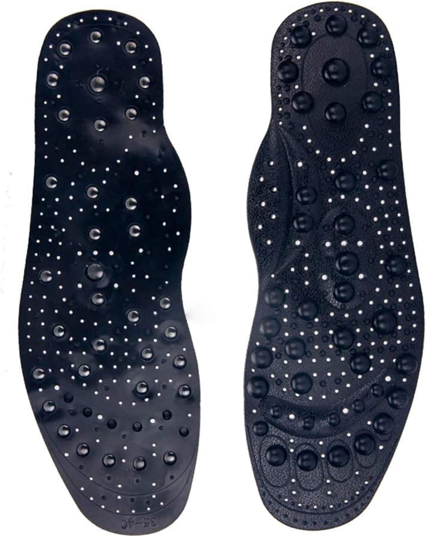 Khazna Massage Insoles, Magnetic Therapy Massaging Acupuncture Insoles, Foot Therapy Pain Relief Fatigue Acupressure Insoles Washable Cuttable, Orthotic Inserts Flat Feet (Female) (S 25 CM 35-40)
