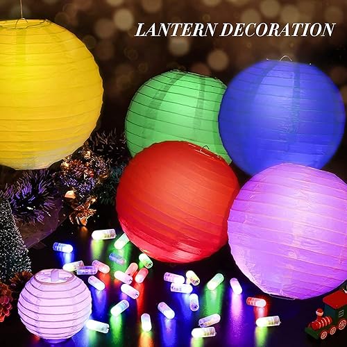 Miniatura 7 de Yizhet Luces LED de globo, 30 luces de globo multicolor con interruptor, mini luces LED para globos, linterna de papel, Navidad, boda, fiesta,