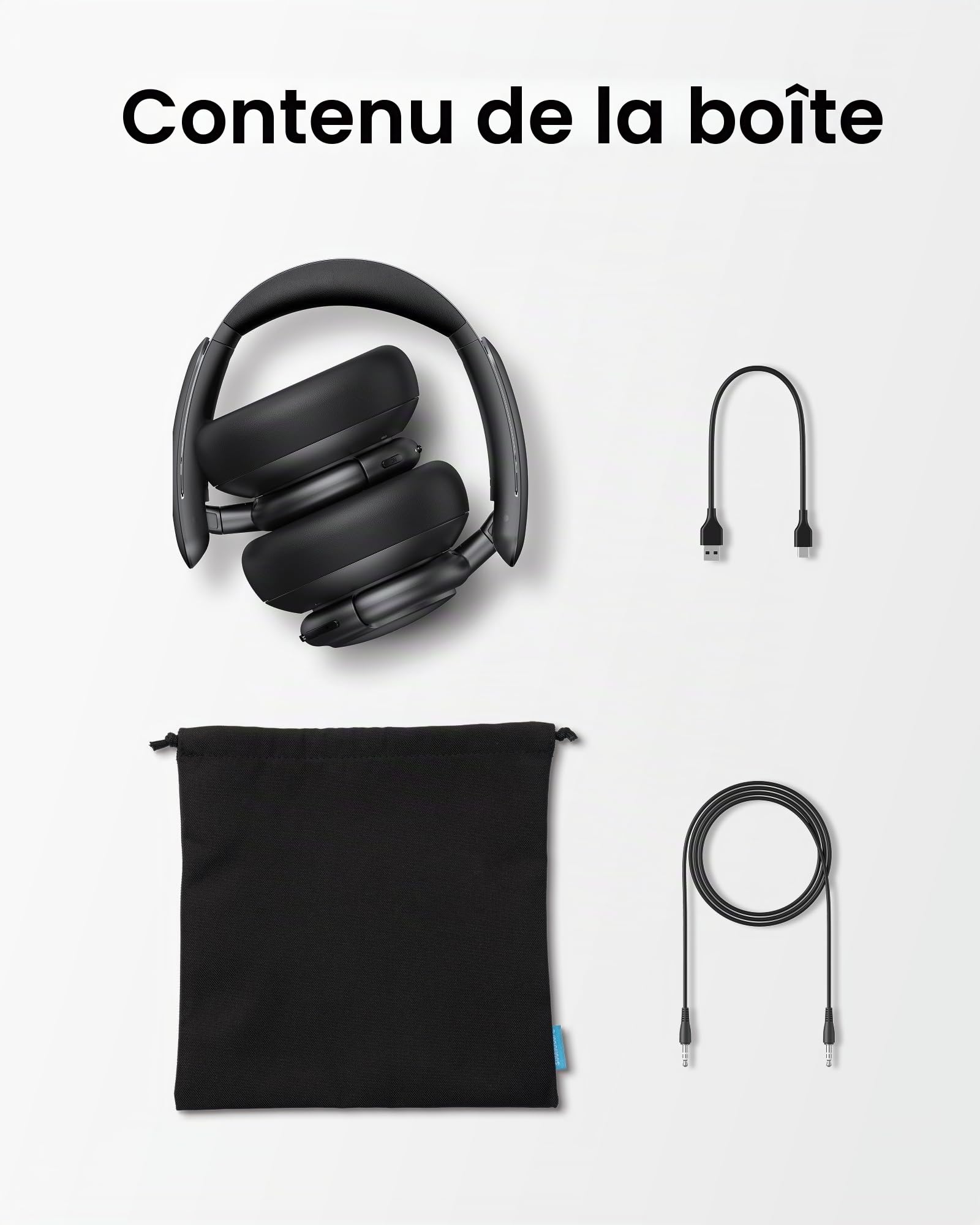 Soundcore by Anker Q30 Casque Bluetooth sans Fil à Réduction de Bruit Active Hybride, Plusieurs Modes, Hi-Res Son, EQ in App, Autonomie 40 h, Charge Rapide, Oreillettes Confort(Reconditionné)