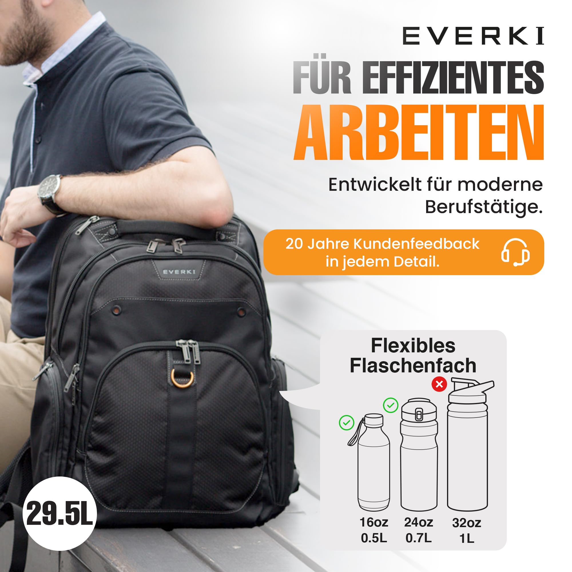 Everki Atlas Business-Laptoprucksack 29 11" – Bild 3