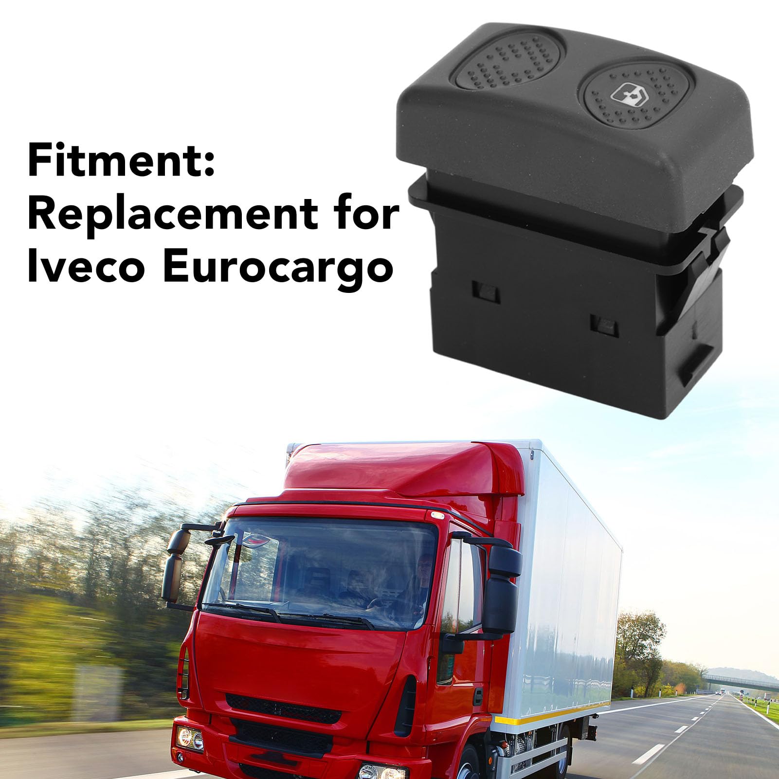 Interruttore Alzacristallo Elettrico, OEM 504096615, Interruttore Vista Posteriore a Risposta Rapida Ad Alta sensibilità per Eurocargo, Sostituzione Dell'interruttore di