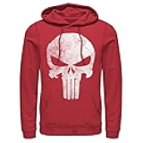 Men's Marvel Punisher Retro Skull Symbol Pull Over Hoodie