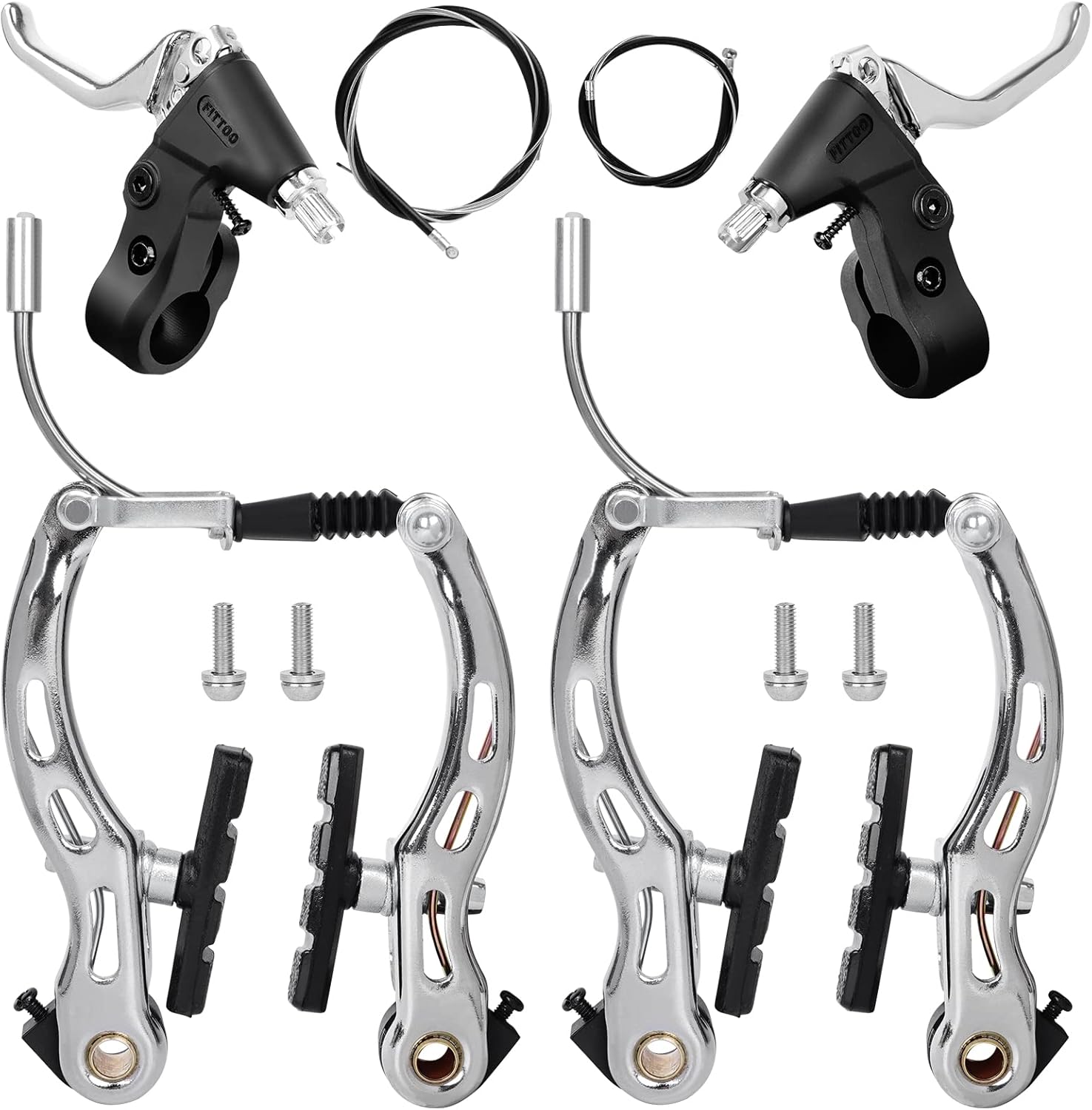 FITTOO Bike Bicycle Brakes Set, Bike VBrake Kit, for Mountain Bike
