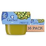 Gerber 1st Foods Baby Food, Pea Puree, Natural & Non-GMO, 2 Ounce Tubs, 2-Pack (Pack of 8)