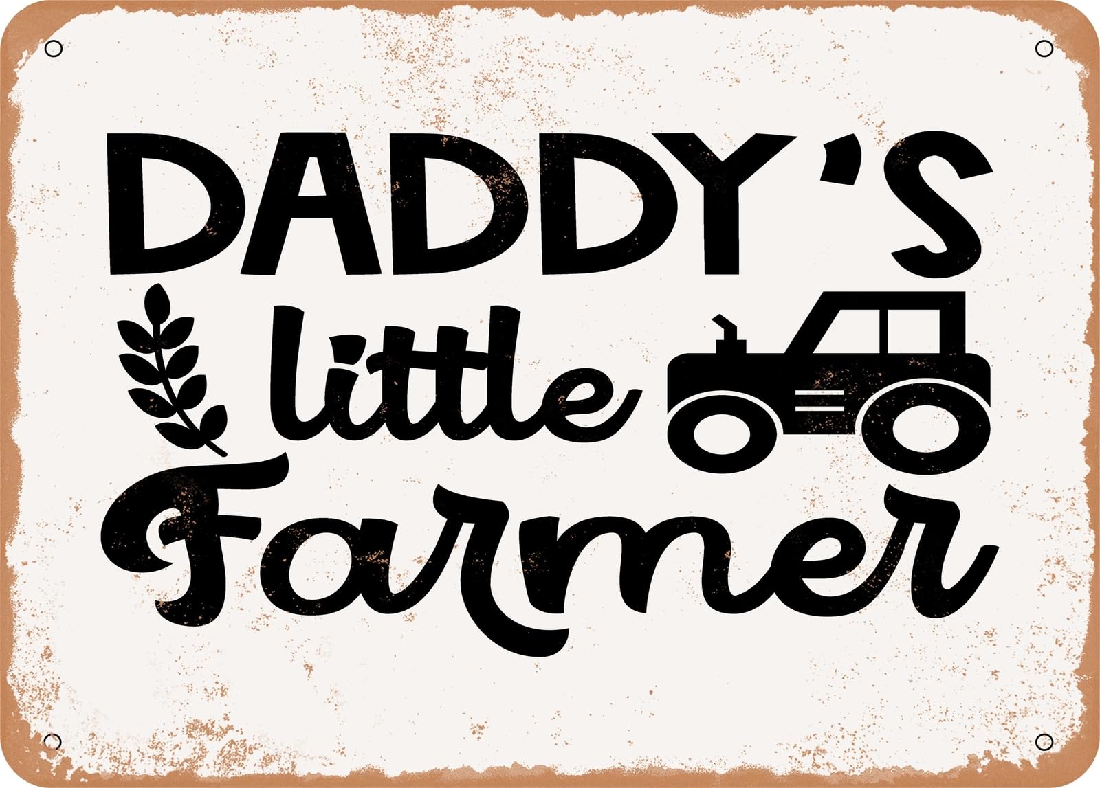 Miaomansenstore Metal Sign - Daddy's Little Farmer - Vintage Look Sign Home Decor