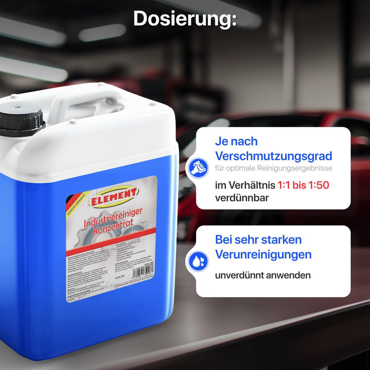 Industriereiniger I 5 Liter I Industrie Reiniger I Konzentrat I Werkstattreiniger I HD Reiniger I Bodenreiniger I Hallenreiniger I