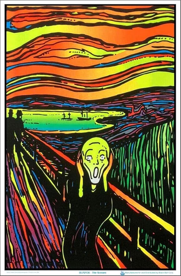 The Scream - Blacklight Poster - 23"x 35"