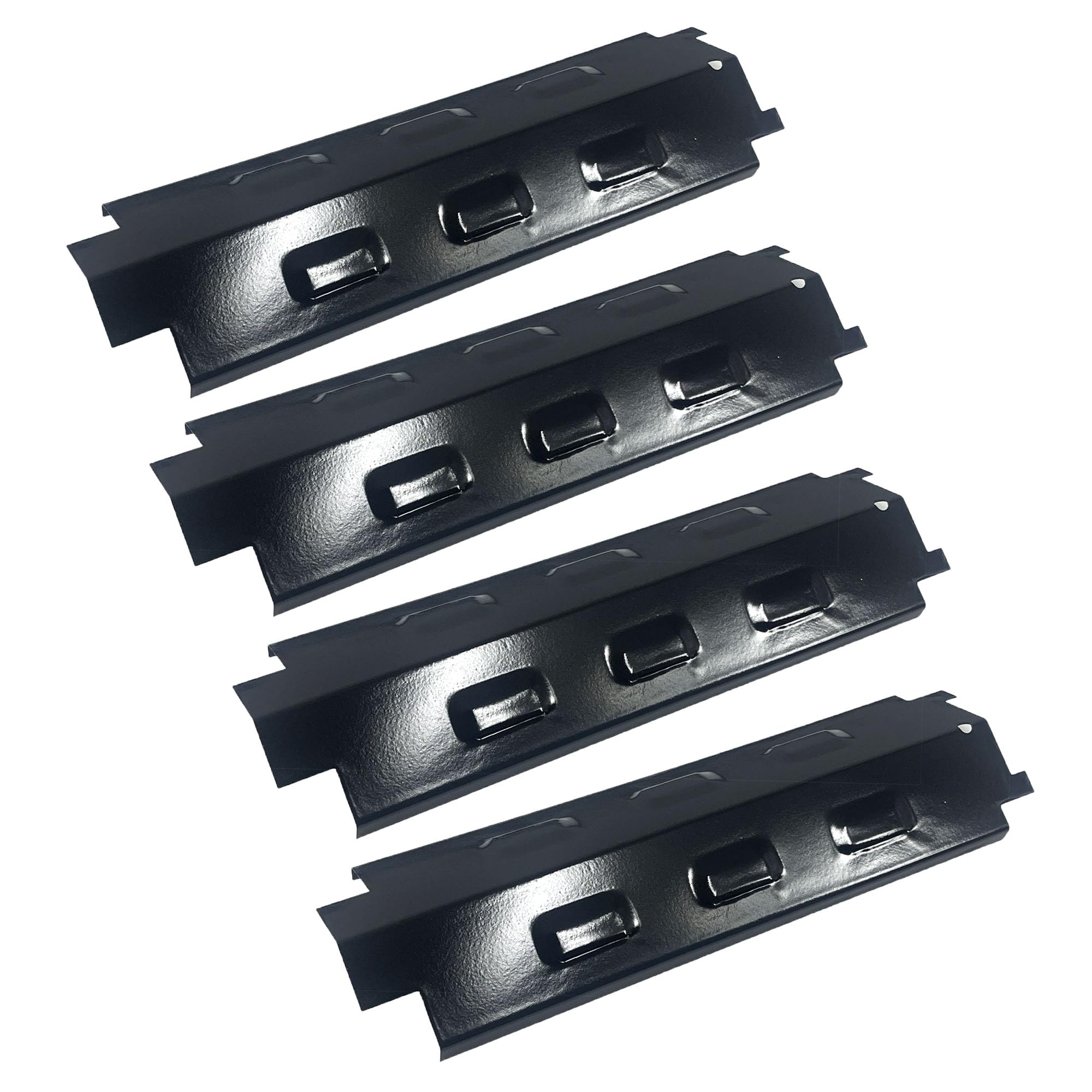 Direct Store Parts DP131 (4-pack) 14 5/8" x 4 1/4" Porcelain Steel Heat Plates Replacement for Charbroil, Master Chef, Thermos, Master Forge, Brinkmann, Savor Pro, Grill King, Kmart Gas Grill