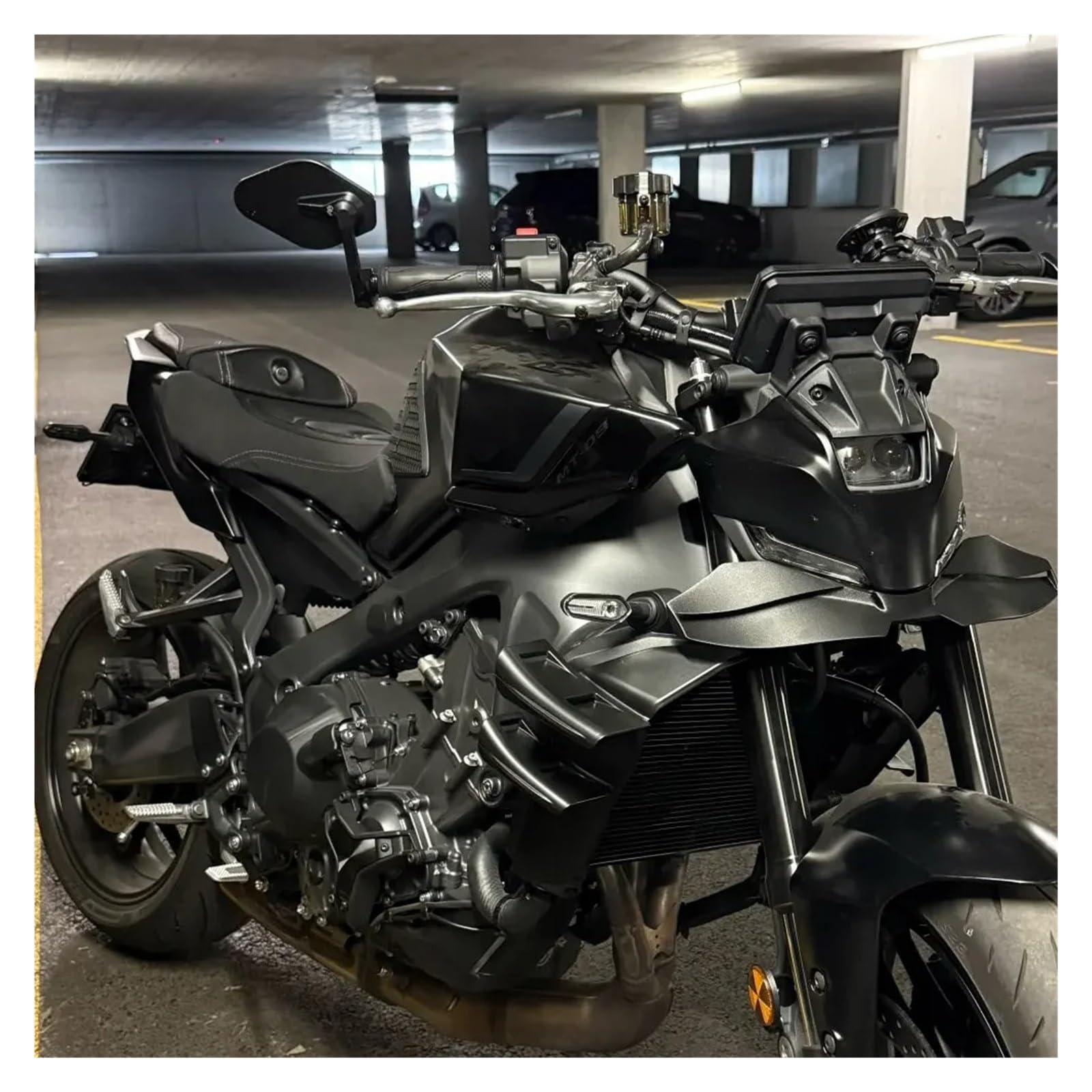 Set spoiler for ala laterale sul fianco inferiore anteriore del motociclo | Compatible con MT-09 MT-09 SP 2024-2026, spoiler aerodinamici multipli, aumentano la deportanza ed estetica grintos