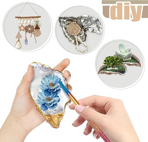 Miniatura 3 de YOUKE OLA 36 conchas de ostras grandes de 5 a 6 pulgadas, conchas de ostras a granel para decoración del hogar, relleno de jarrones, adornos,