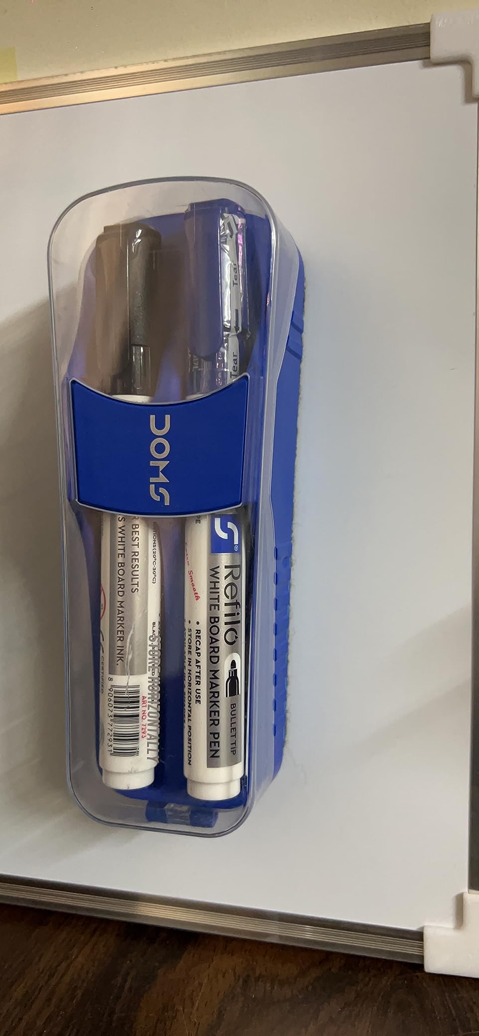 DOMS Fine Whiteboard Duster Marker Set Easy To Wipe