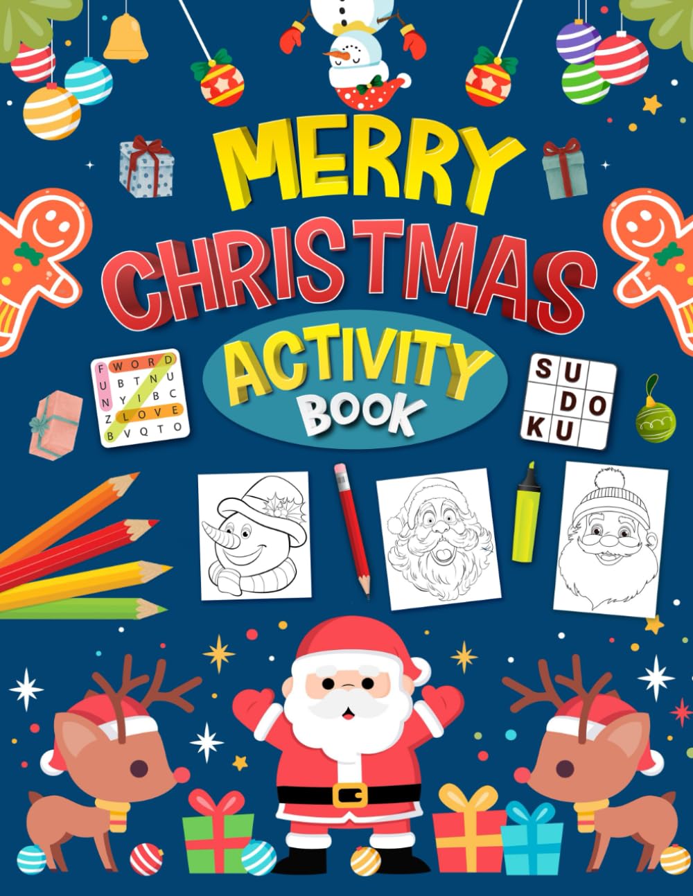 Merry Christmas Activity Book For Teens: Mixed Activities Puzzles Book for Teens | Word Search, Coloring, Word Scramble, Sudoku, Mazes & More!