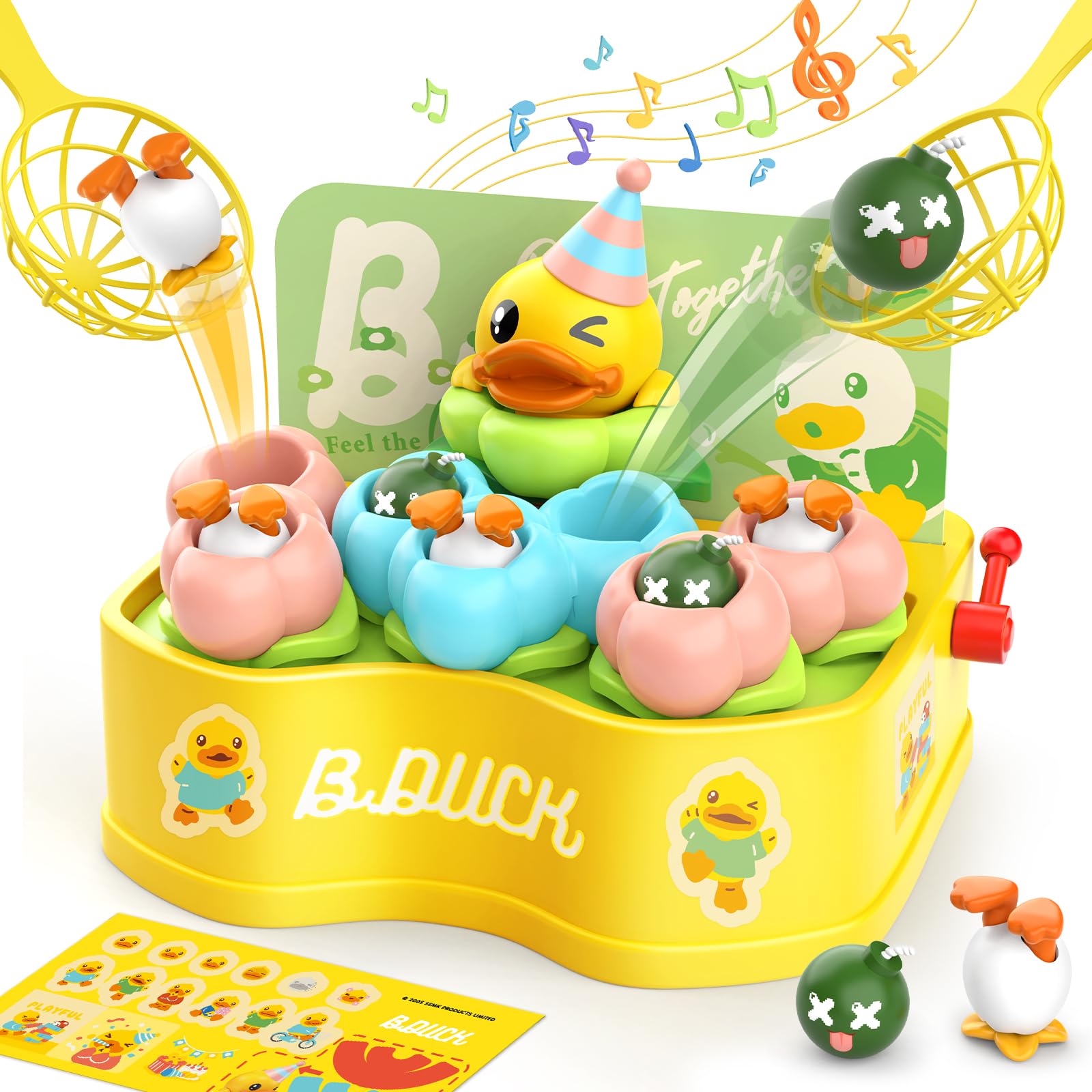BLF FUN B.Duck Games Bounce and Catch Toys for Kids 3-5, Toddler Board Games,Christmas Birthday Gifts for Kids 4-6,Duck Toddler Games for 5-7 Boys and
