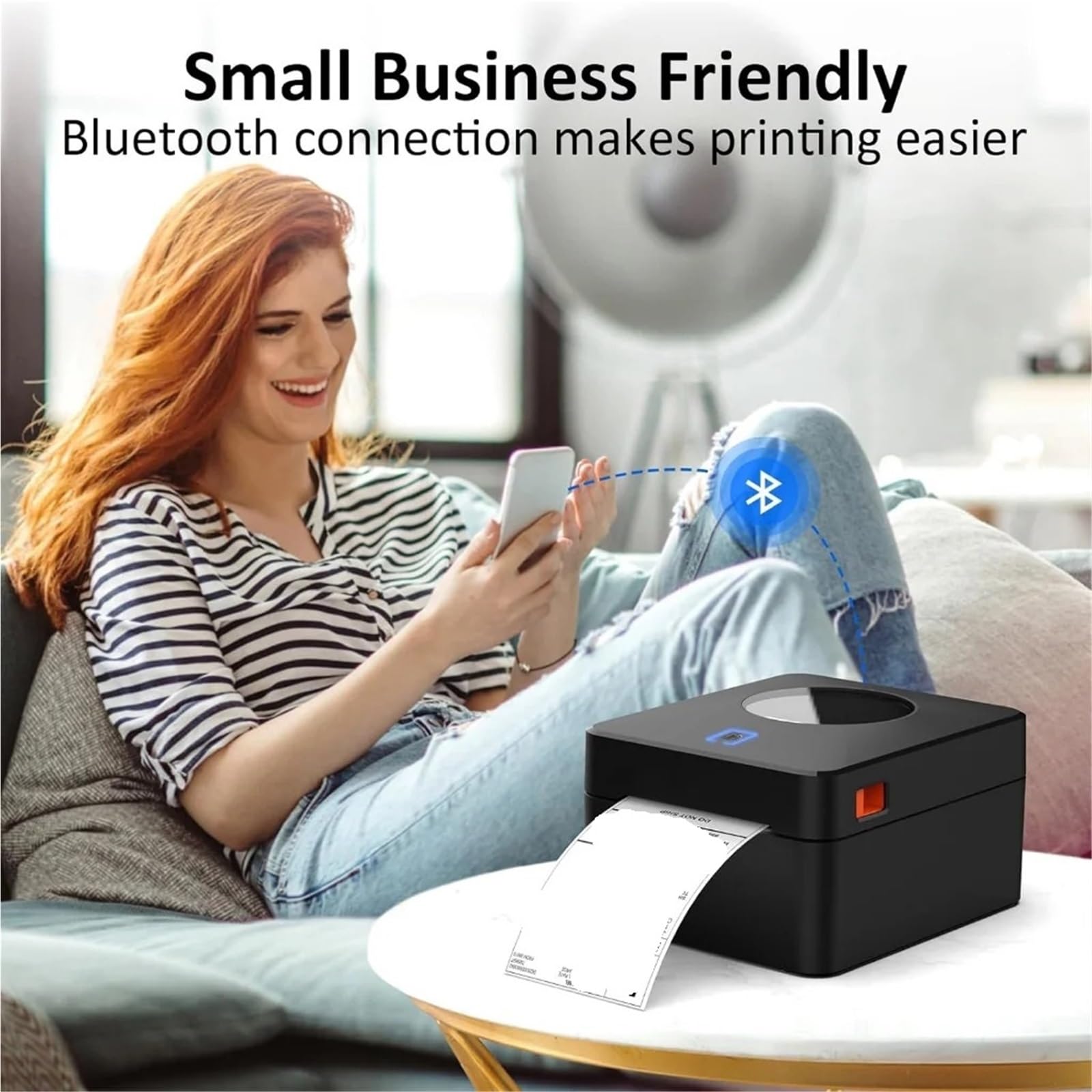 Producent etykiet, Drukarka Termiczna Etykiet Bluetooth, Wysyłka 4x6 Paczek, do domu, kuchni, biura