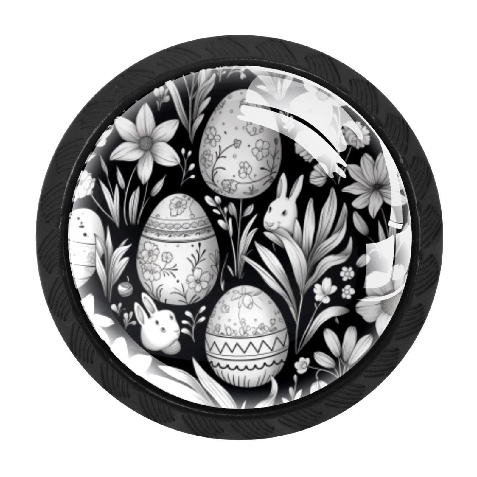 CHENZZZZ Easter Drawer Knobs Pull Handle Crystal Glass Circle Shape Cabinet Drawer Pulls Cupboard Knobs with Screws for Kitchen Cupboard Dresser Wardrobe etc