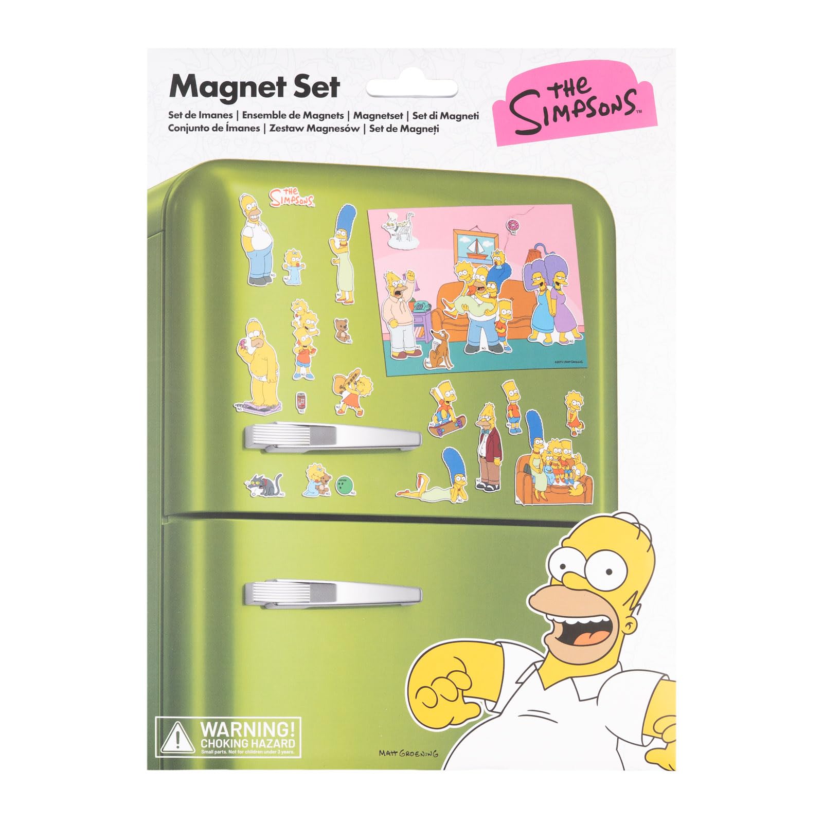 Grupo Erik Set of Fridge Magnets - The Simpsons Gifts under 10 Pounds, The Simpsons Merchandise | Kitchen Decor Accessories, Funny Gifts for Friends
