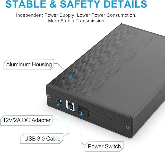 Caja externa para disco duro 3.5" USB 3.0 GODO miniatura 4