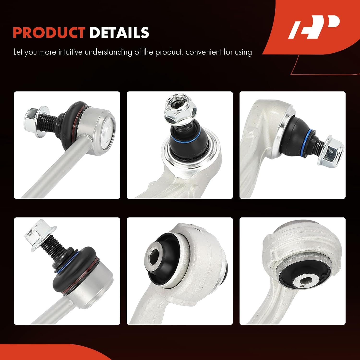 A-Premium 8Pcs Front Suspension Kit, Lower Forward Rearward Control Arm, Sway Bar Link, Outer Tie Rod End, Compatible with Mercedes-Benz E350 10-14, E400 15-17, E550 10-16, C250 10-15, C300, C350