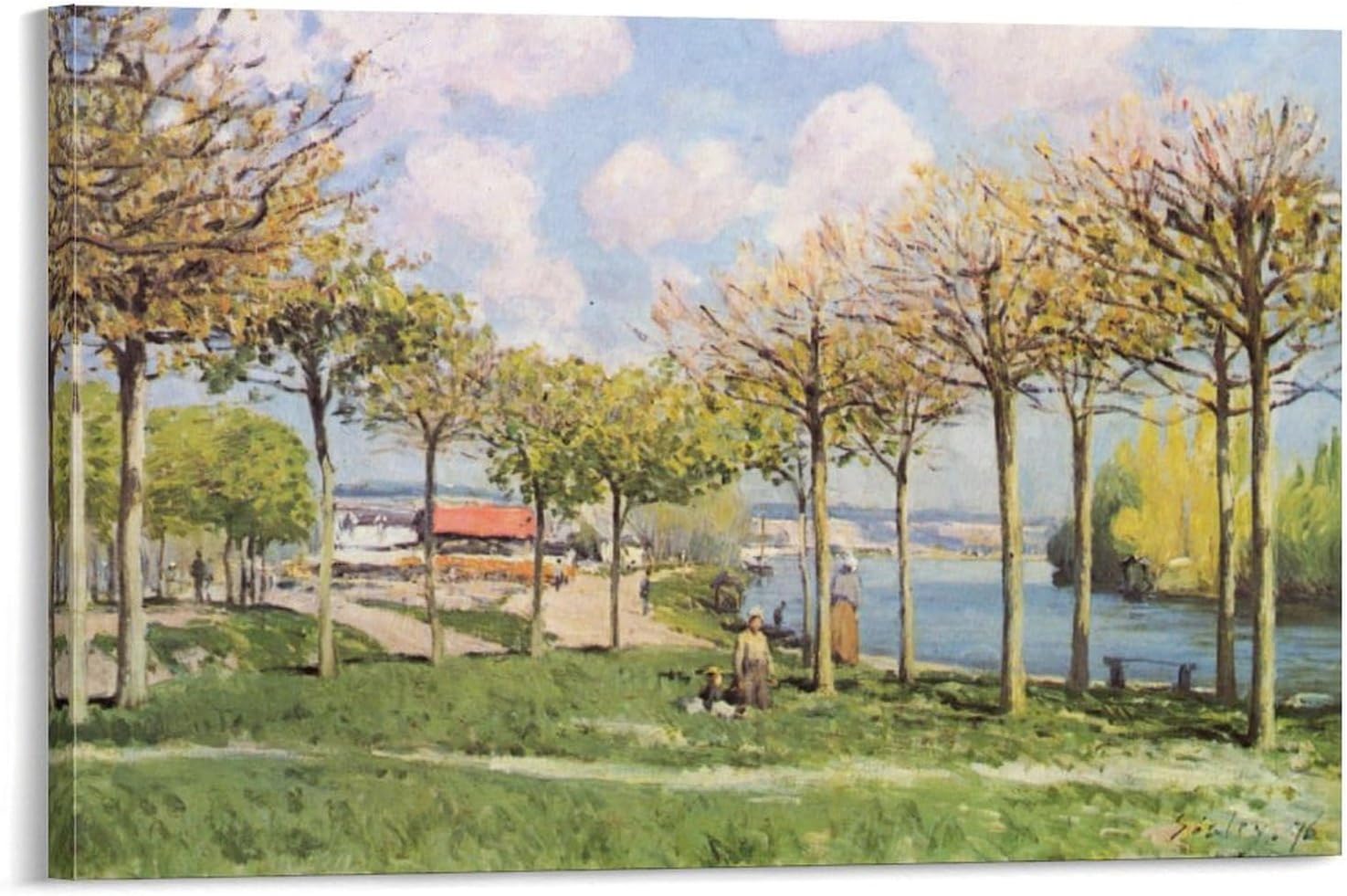 Alfred Sisley アルフレッド・シスレー 代表作品《ブージバルのセーヌ