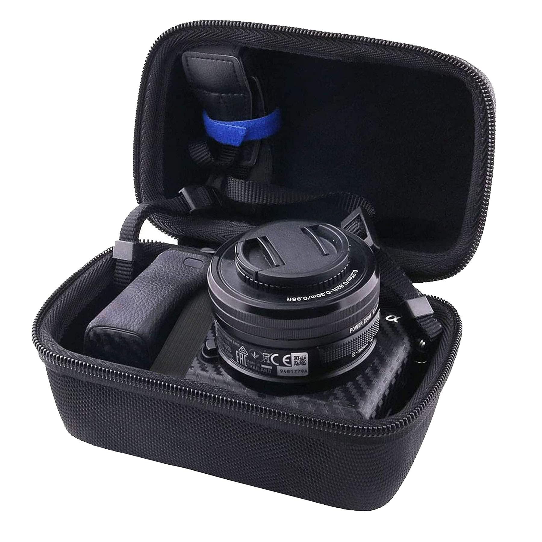 Funda de transporte rígida de EVA compatible con cámara digital Panasonic Lumix GX85/G7 4K/Sony Alpha a6400/a6700/a6100 funda para cámara de lente. (pequeño)