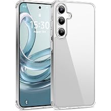 USLAI Case for Samsung Galaxy A55 5G, Anti-Yellowing, Crystal Clear Back, Shockproof & Military Grade Drop Protection - Transparent