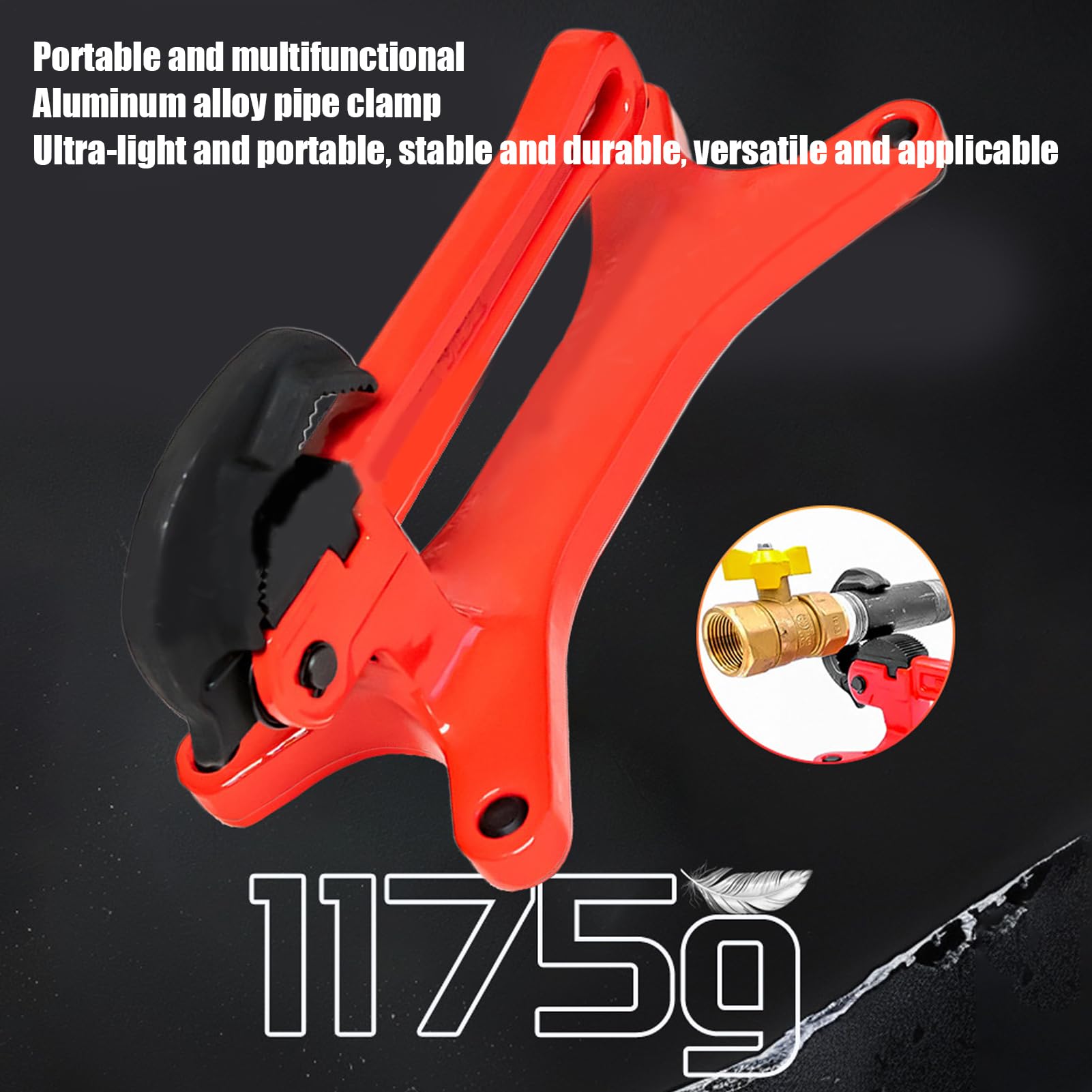 Imadło blokujące rury, wielofunkcyjne narzędzie do pracy na stole warsztatowym i hydraulicznym, ergonomiczna konstrukcja i solidna podstawa z hartowanego materiału stalowego ze stopu aluminium