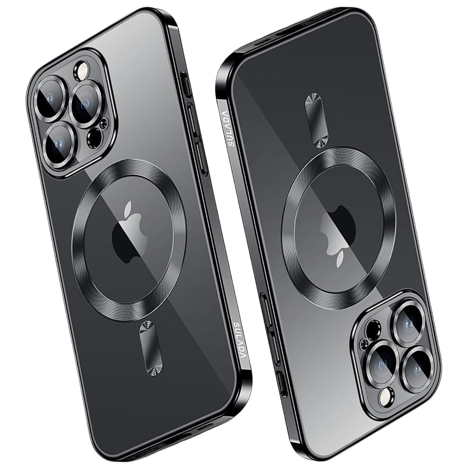 Coque iPhone 16 Pro MagSafe noire transparente avec protection caméra - 8