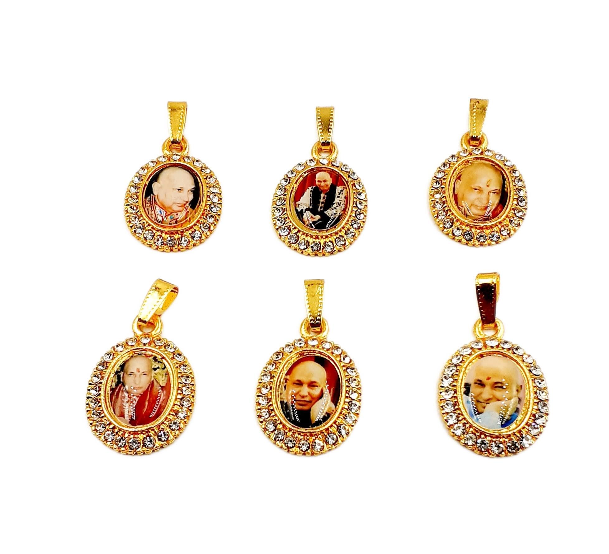 Aish N Bless (Set of 6) Oval Shaped GURU JI SWAROOP/Photo Golden Metal Pendants/Lockets for Neck Chain For Women,Men And Kids (Small Size) (B0B4PM83DY) Amazon Price History, Amazon Price Tracker