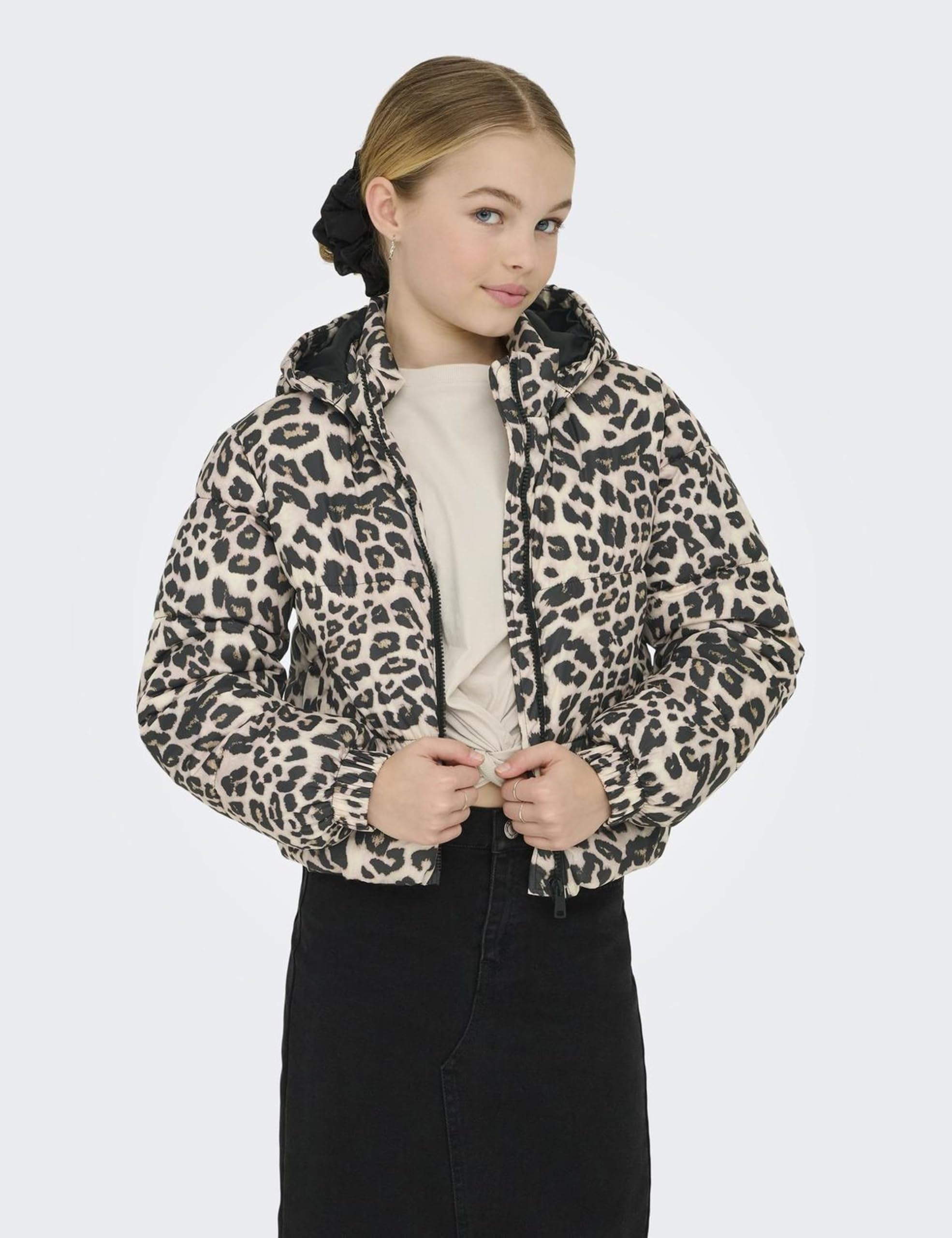 Only & Kids Damska kurtka Kogdalia Sht Puffer AOP OTW Noos, Silver Mink, Numeric_134, silver mink, numeric_134