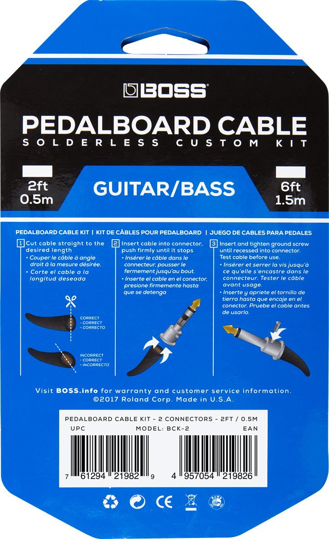 BOSS Solderless Pedalboard Cable Kit
