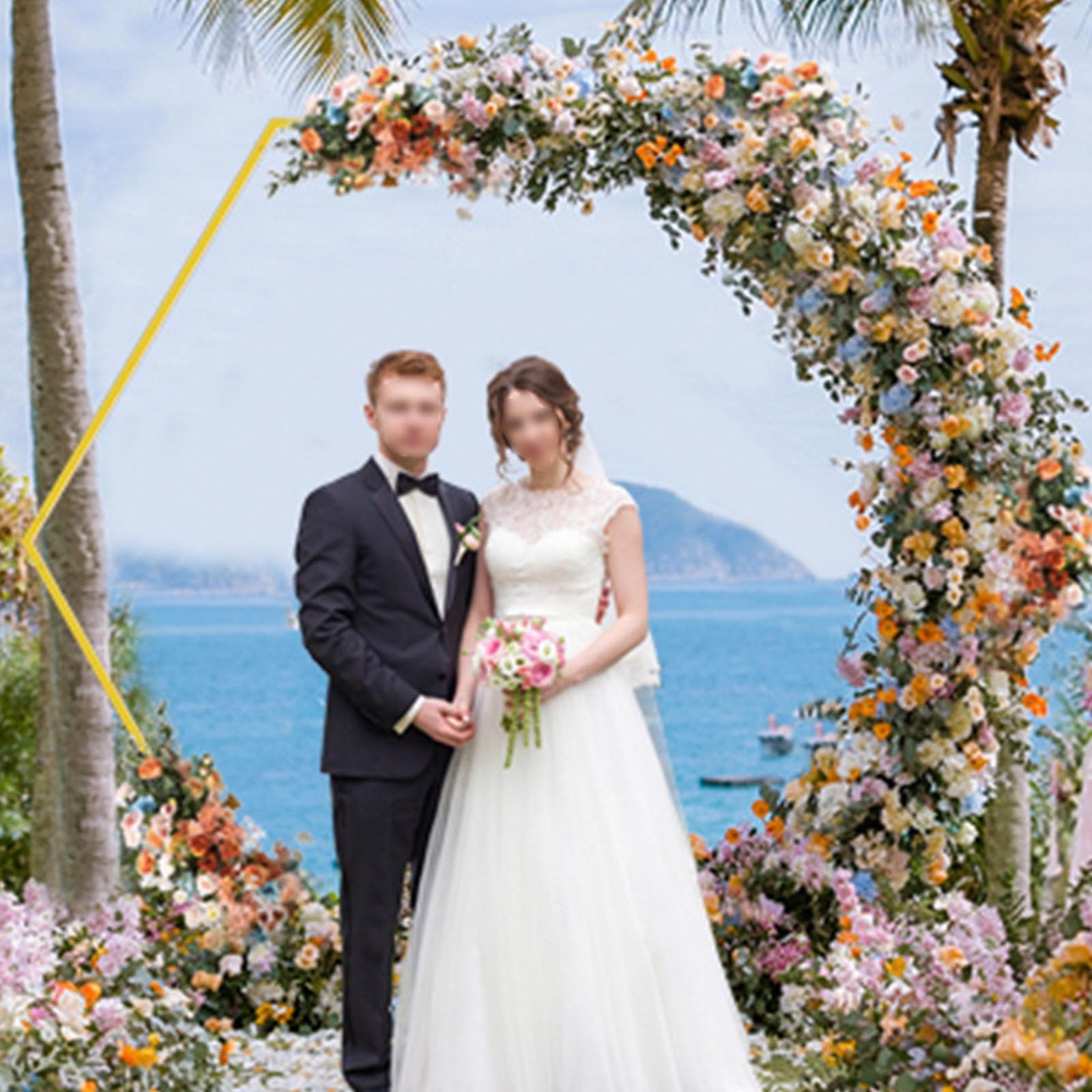 Arch de Boda Fácil de Montar, Material Espesado, Estable y Práctico, para Decoración de Fondo de Fotos de Boda y Baby Shower, Fiesta de Cumpleaños