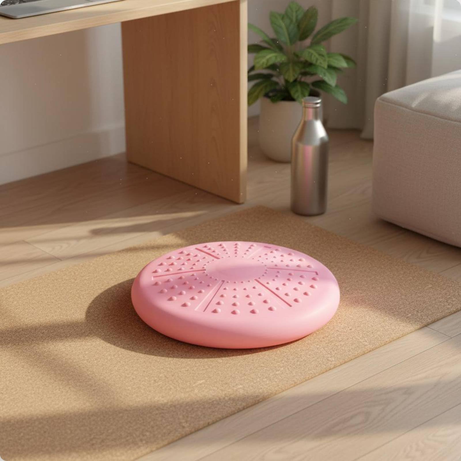 Cuscino di Equilibrio Pad Bilanciamento Cuscino Stabilità con Massaggio Leggero in PVC Gonfiabile per Attivazione Muscoli Posturali Adatto per Casa