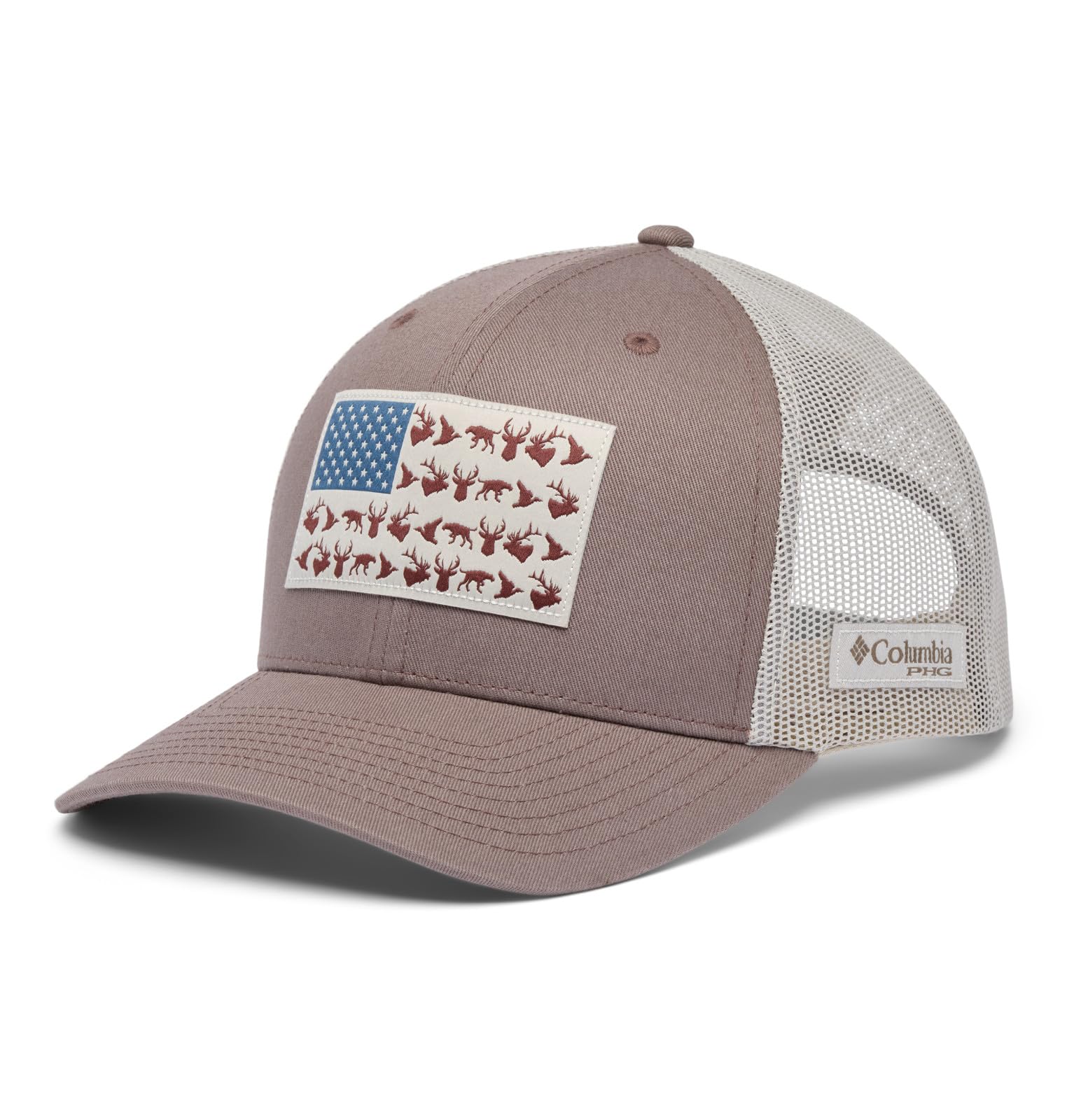 Columbia Unisex Iron/Dark Stone/Hunting Flag 'S Phg Game Mesh Snap Back Cap, One Size