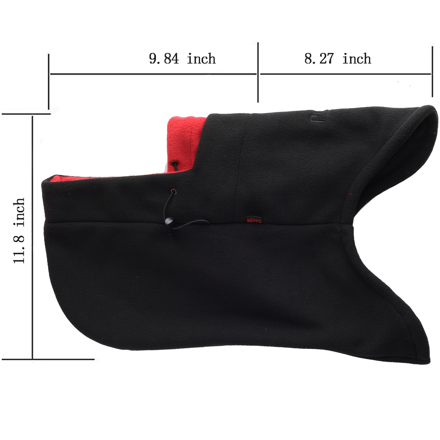 multiuso 6 en 1 térmico cálido forro polar capucha pasamontañas Policía Swat Ski bici cortavientos máscara sombreros cuello calentador al aire libre deportes de invierno snowboard Cap - negro -