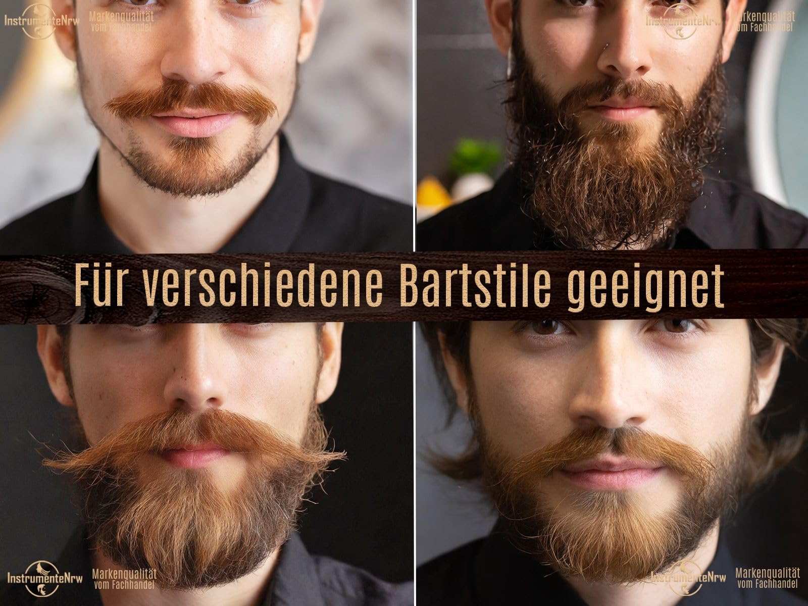Bartschere aus Solingen Haarschere mit einseitiger Mikroverzahnung Made in Germany Nasenhaarschere Schnurrbartschere für die optimale Bartpflege zum Kürzen von Barthaaren, Nasenhaaren und Kopfhaaren