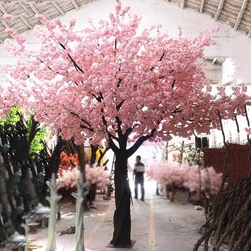 Sakura Tree Simulation, Indoor Hotel Wedding Cherry Tree Landscape Landscaping, Bionic Artificial Fake Tree Cherry Tree 1.5mx1.2m